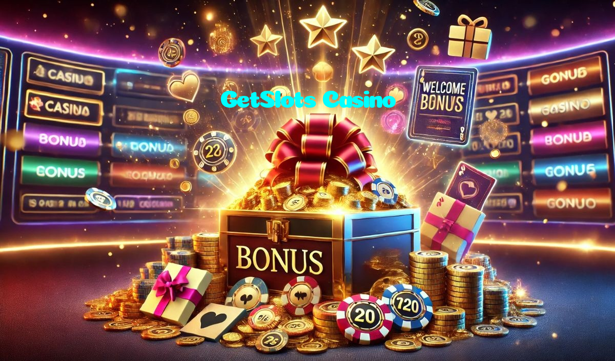 GetSlots Casino خوش آمدید بونس +600% پیشکش موبائل ایپ کے پروموشن سیکشن میں دکھائی دیتی ہے۔
