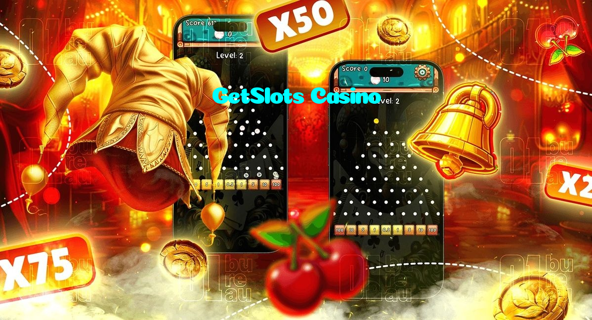 GetSlots Casino casino presented on mobile device in Pakistan with slots and live games